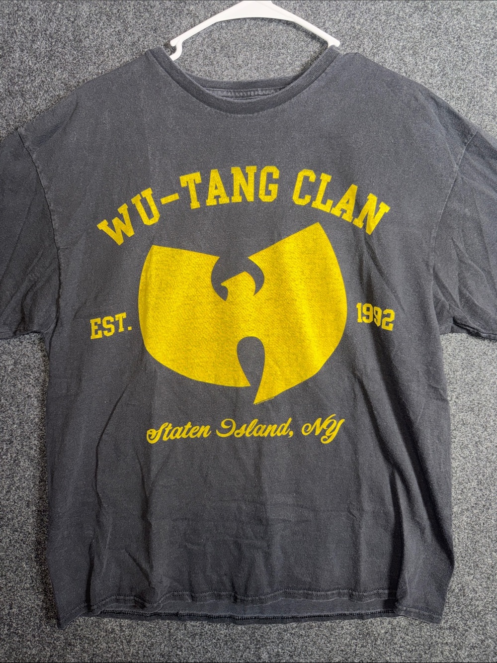 Wu-Tang Clan Short Sleeve Graphic Tee - Black with Yellow Logo